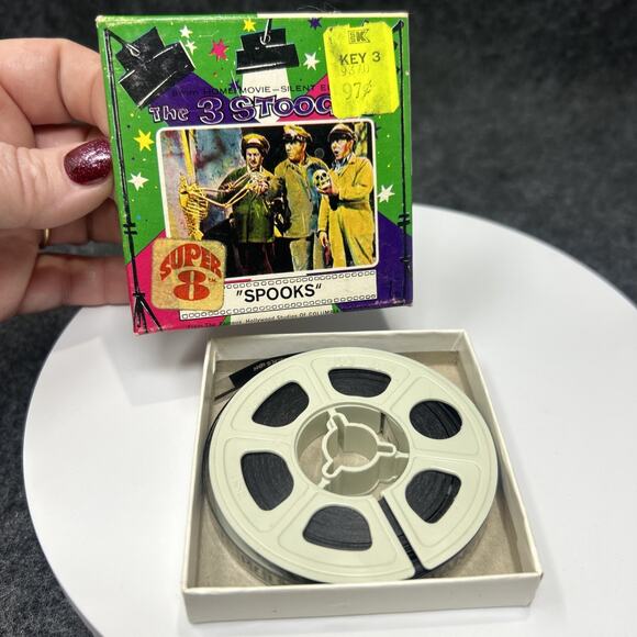 Vintage Columbia Pictures The 3 Stooges Spooks 8mm Film Reel Movie Collectible - Picture 1 of 11